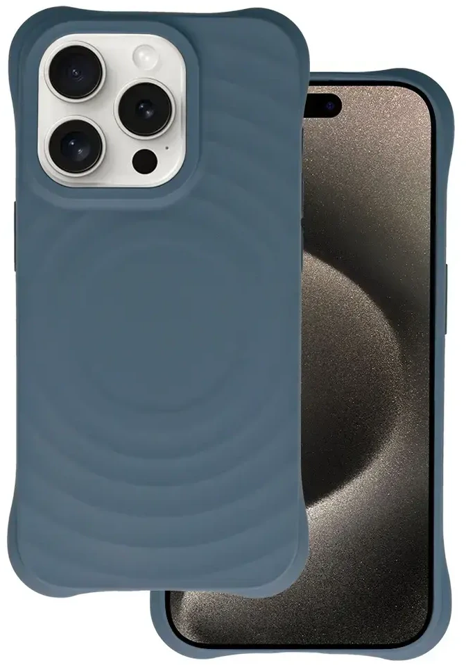 Tel Protect Wave Magsafe dėklas skirtas Apple iPhone 12 Pro Max mėlynos spalvos