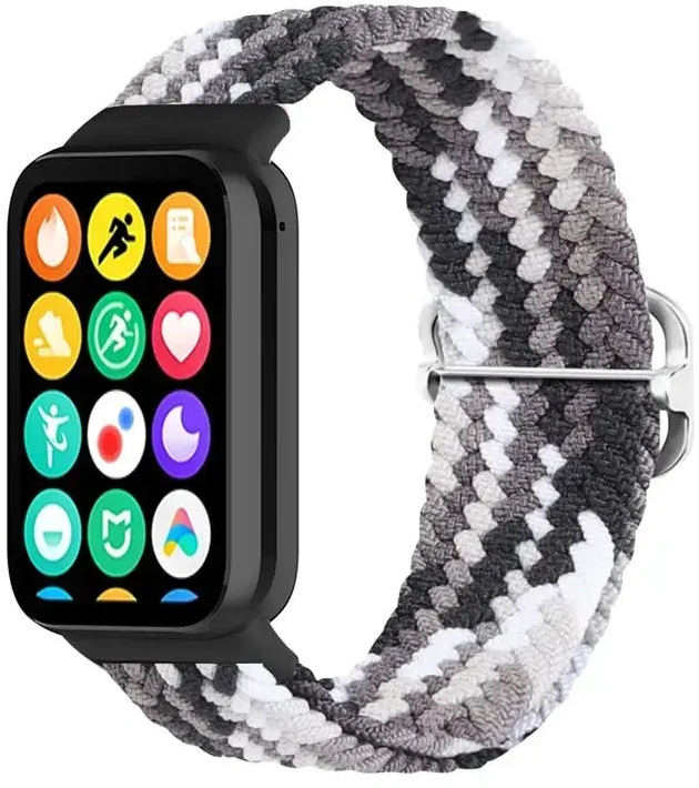 Telcon BRAIDED STRAP MI BAND 8 PRO/M8 PRO (12) Juodas AND Baltas