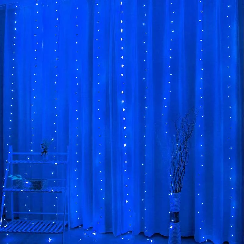 Telcon Mėlyna LED CURTAIN (100 LED LAMPS) 3Mx1M Mėlynas