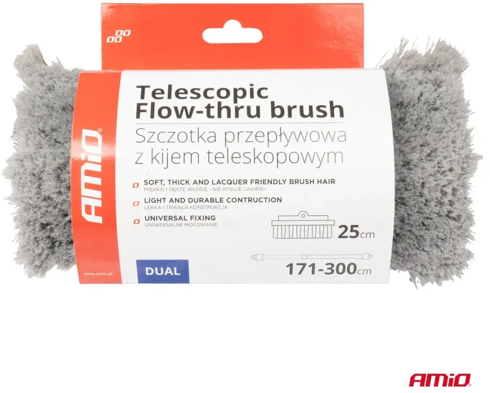 Teleskopinis šepetys su vandens jungtimi 171-300 cm AMIO-03954