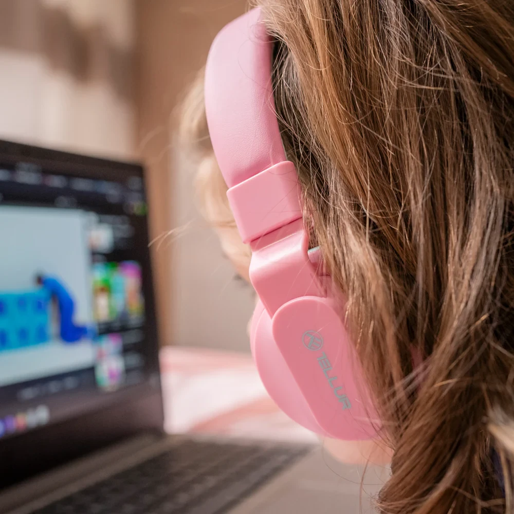 Tellur Buddy Bluetooth ausinės rožinės spalvos