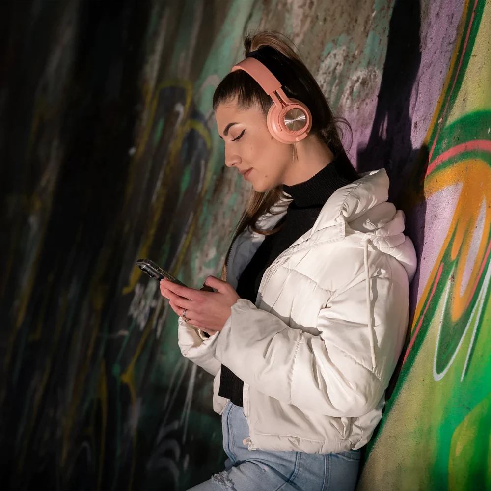 Rožinė Tellur Feel Bluetooth Over-Ear Ausinės Rožinė