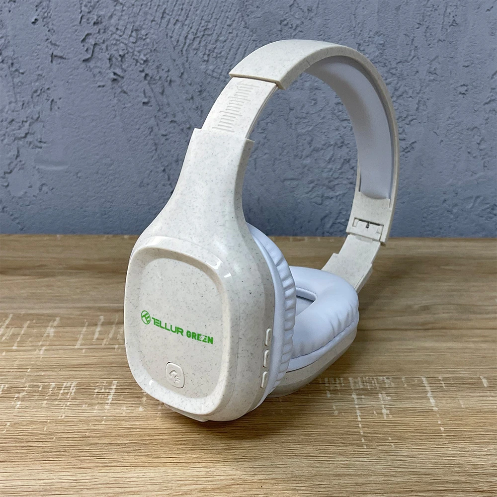 Kreminės sulankstomos Bluetooth ausinės Tellur Pulse
