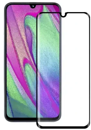 Tempered Glass Grūdintas stiklas 9D visiškai uždengtas rėmeliu Samsung A405 Galaxy A40 Juodas