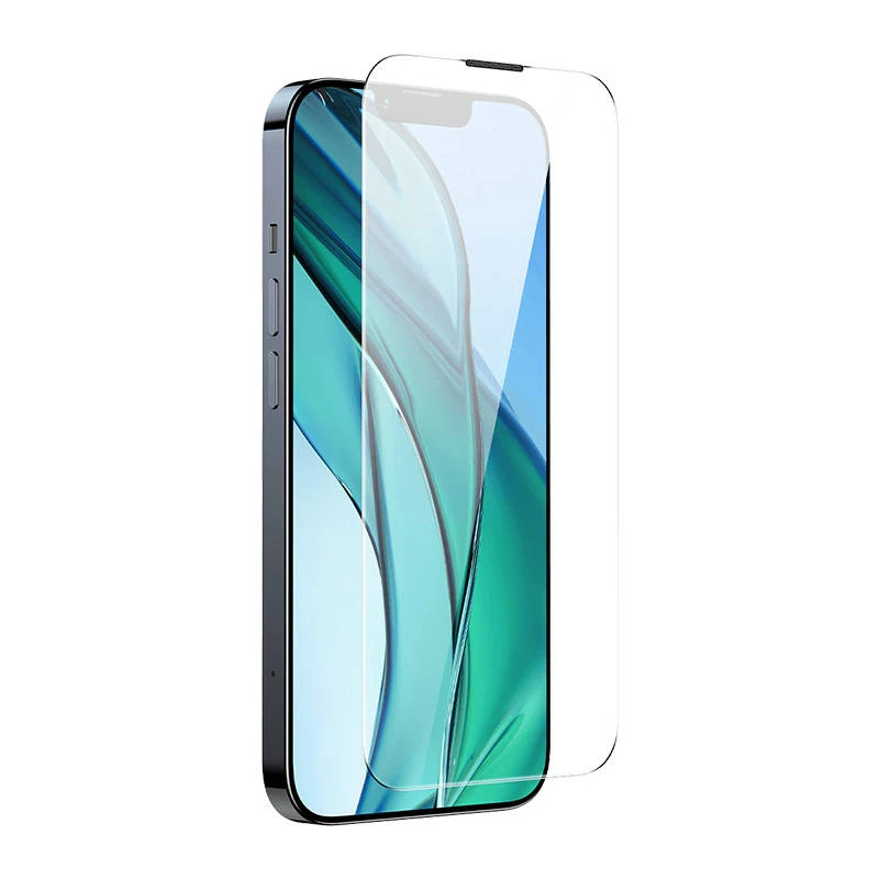 Grūdintas stiklas Baseus Corning skirtas iPhone 13/13 Pro/14 su įmontuotu dulkių filtru