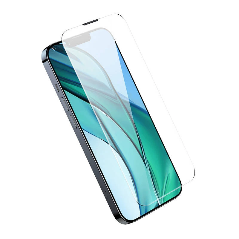 Grūdintas stiklas Baseus Corning skirtas iPhone 13/13 Pro/14 su įmontuotu dulkių filtru