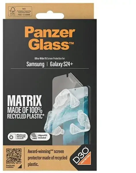 Panzer Glass PanzerGlass Ultra-Wide Fit Apsauginis stiklas su D3O® su aplikatoriumi Samsung Galaxy S24 Plus