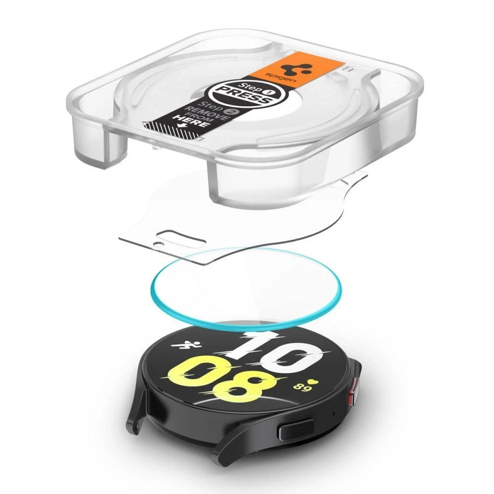 „Spigen GLAS.TR EZ FIT 2“ grūdintas stiklas, skirtas „Samsung Galaxy Watch 6“ 44 mm (2 vnt.)
