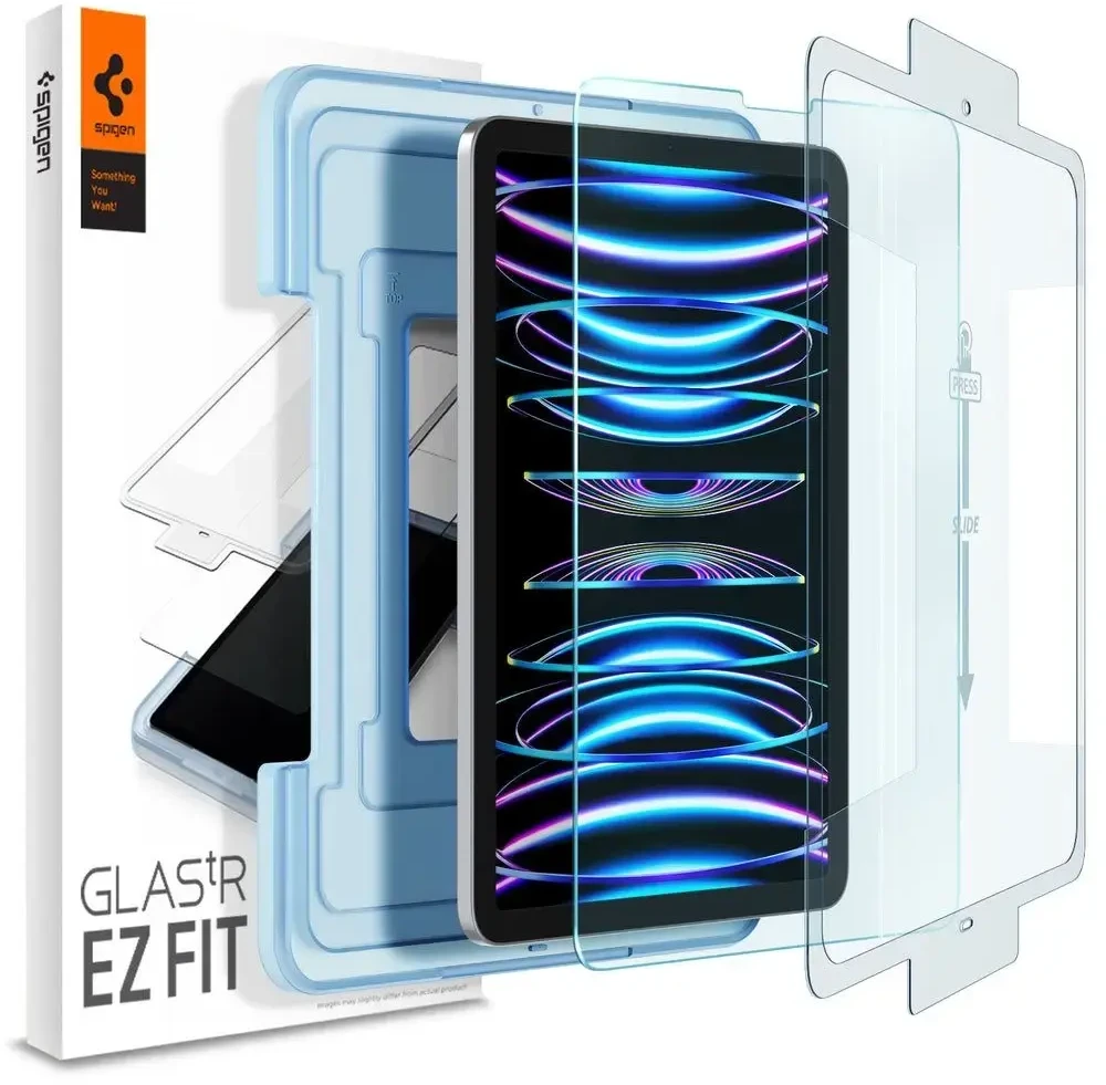 TEMPERED GLASS Spigen GRŪDINTO STIKLO "EZ FIT" IPAD AIR 4 | 5 | IPAD PRO 11 PERMATOMAS