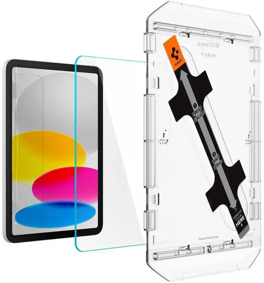 Apsauginis stiklas Spigen GLAS.TR „EZ FIT” Apple iPad 10.9” 10 / 2022 / 11” 11 / 2025 CLEAR