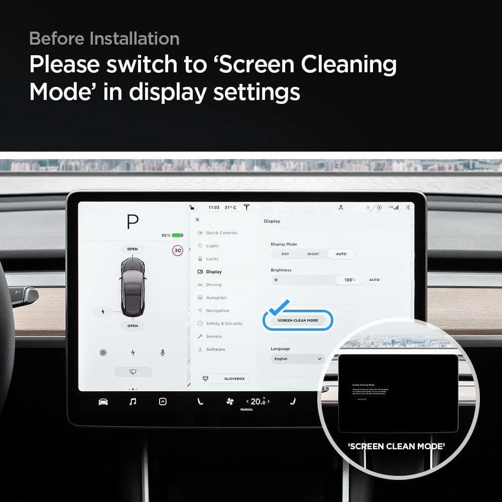 Spigen Glas.tR Ez Fit Tesla Model Y/3 ekrano apsauga