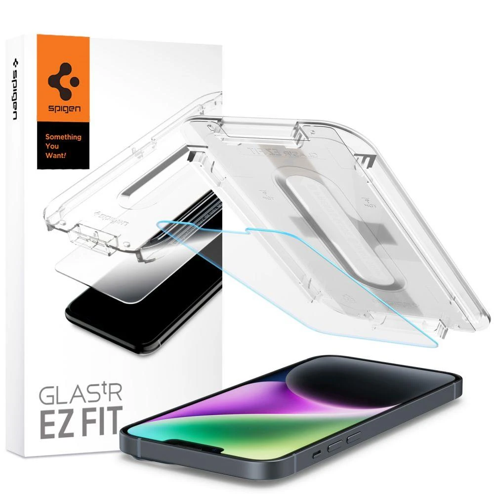 Apsauginis stiklas Spigen GLAS.TR "EZ FIT" Apple iPhone 13 / 13 Pro / 14