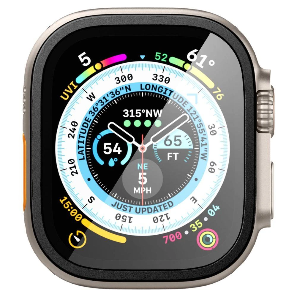 Spigen Glass tR Slim Pro 1 vnt., juodas - Apple Watch Ultra 2/Ultra 49 mm