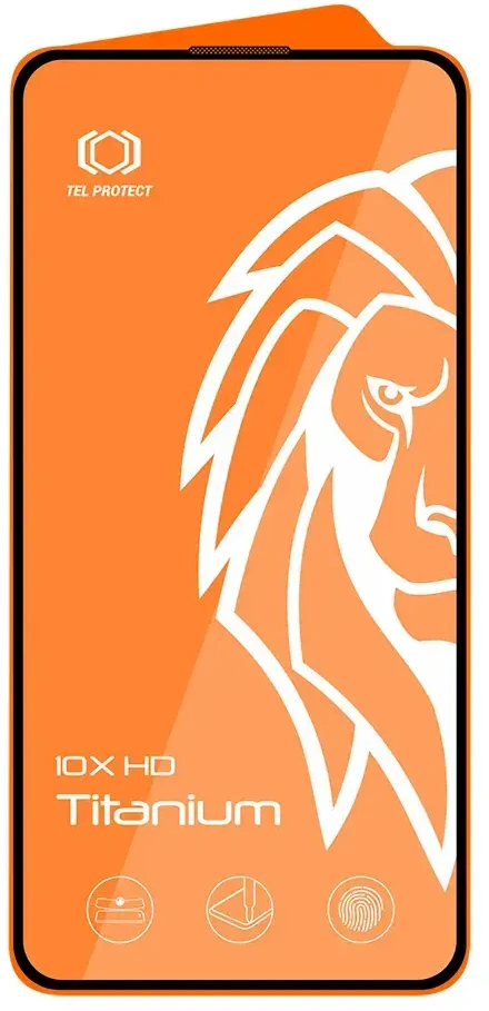 Tel Protect 10X HD Plus Titanium grūdintas stiklas, skirtas iPhone 15 Pro Max (dėklas)