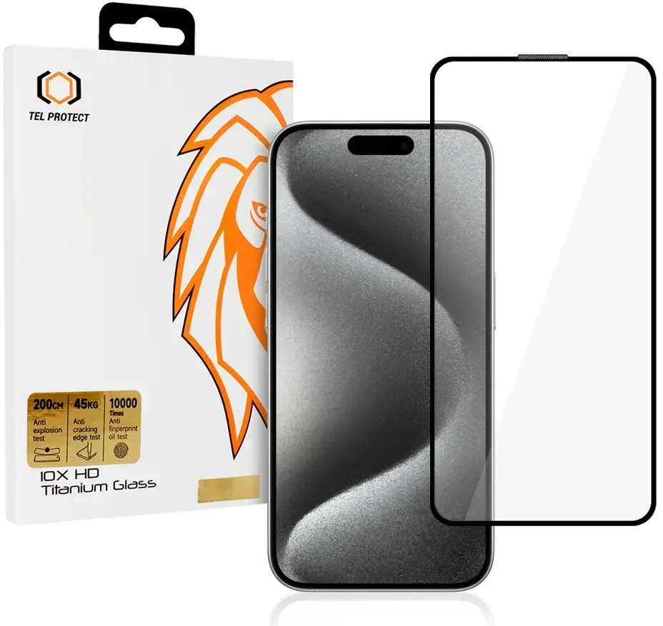 Tel Protect Apple Apsauginis stiklas 10X HD Titanium skirtas iPhone 16 Pro