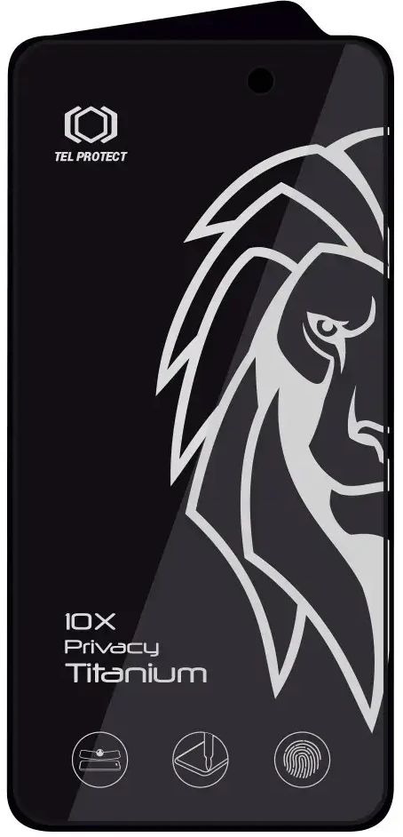Grūdintas stiklas Tel Protect 10X Privacy Plus Titanium skirtas Apple iPhone 17 Pro Max (koperta)
