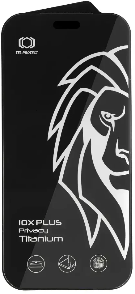 Tel Protect 10X Privacy Plus Titanium grūdintas stiklas, skirtas iPhone 18 Pro Max
