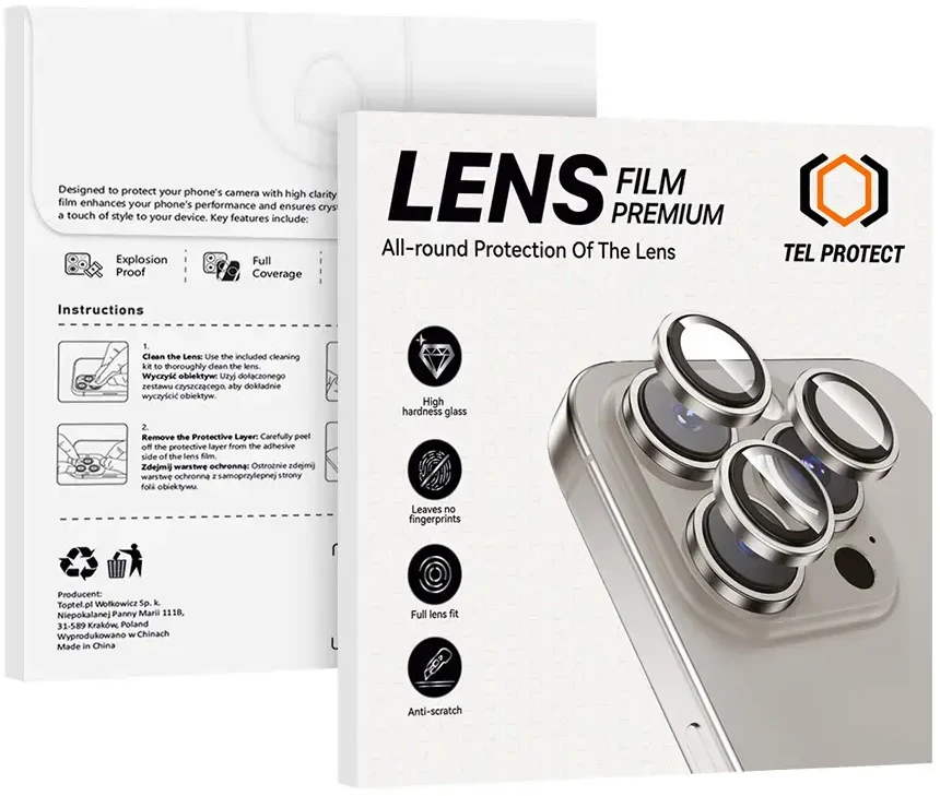 Apsauginis stiklas Tel Protect 3D Lens skirtas Samsung Galaxy S26 Plus juodas (objektyvui 3 vnti)