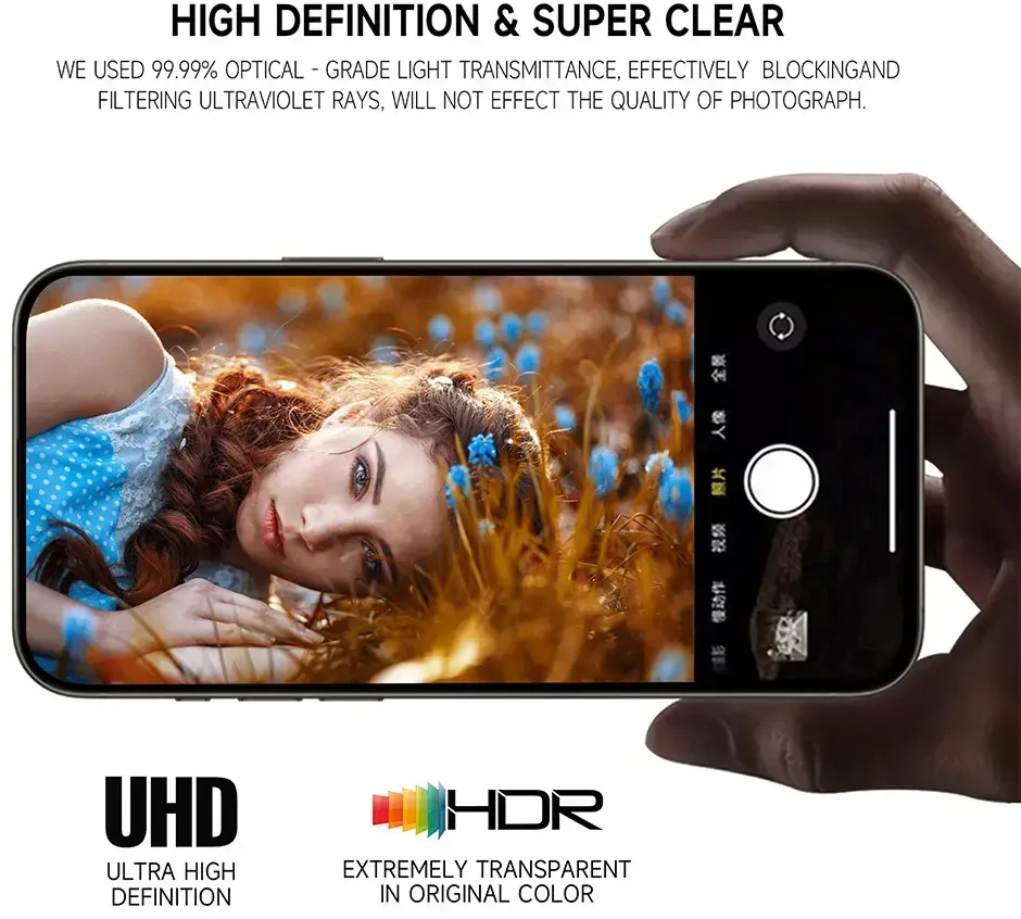 Tel Protect 3D Lens grūdintas stiklas fotoaparatui, skirtas Iphone 18 Pro/18 Pro Max, juodas (3 vnt. objektyvų)