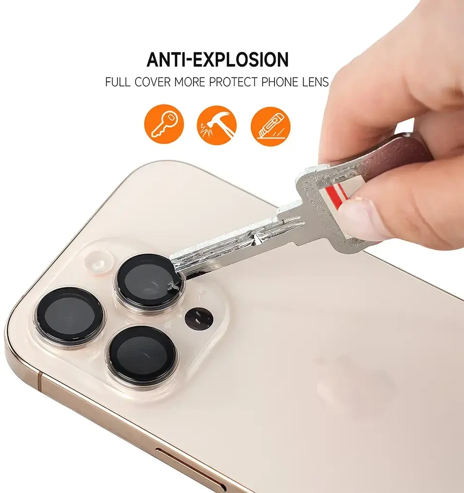 Grūdintas stiklas Tel Protect 3D Lens skirtas Samsung Galaxy S25 Ultra skaidrus (objektyvui 5 vnt)