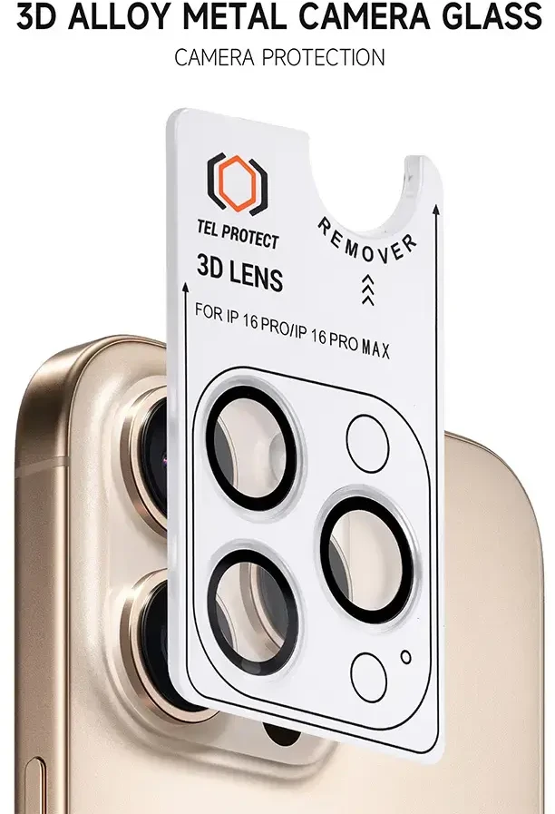 Grūdintas stiklas Tel Protect 3D Lens skirtas Samsung Galaxy S25 Ultra skaidrus (objektyvui 5 vnt)