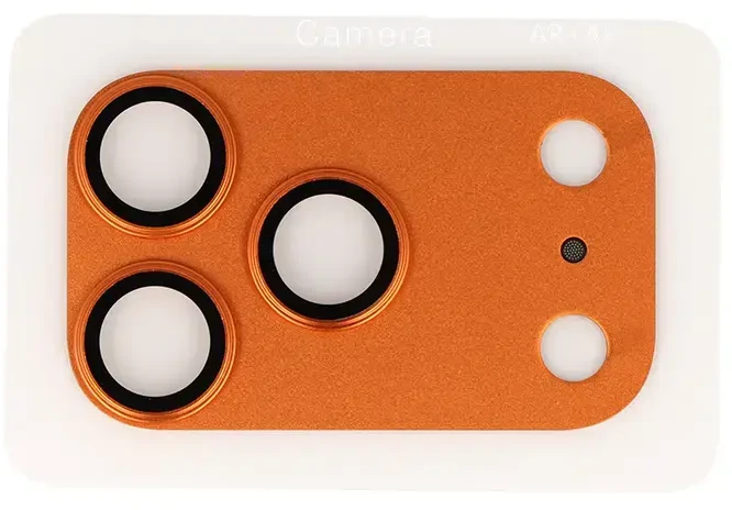 Apsauginis stiklas Tel Protect 95% AR+AF Full Metal Camera Protector on camera skirta Apple iPhone 17 Pro oranžinis (camera island)