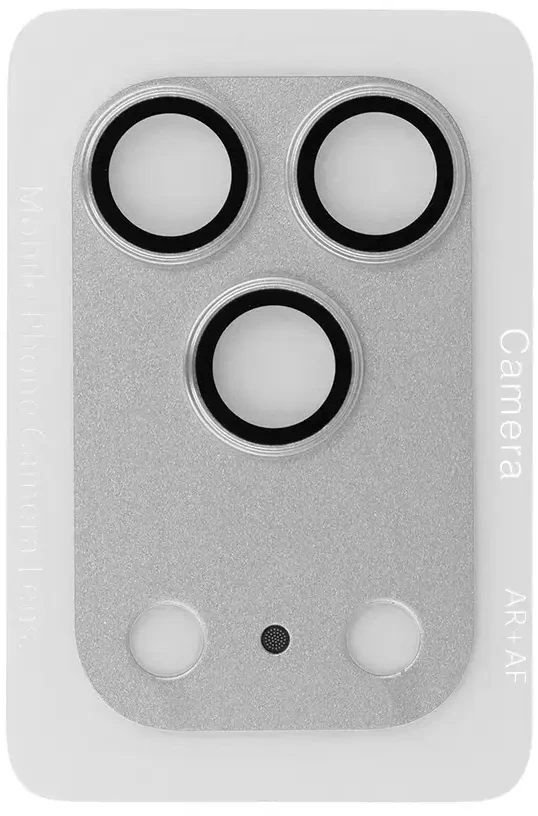 Apsauginis stiklas Tel Protect 95% AR+AF Full Metal Camera Protector on camera skirta Apple iPhone 17 Pro sidabrinis (camera island)