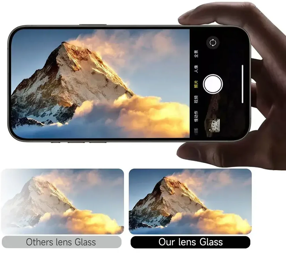Grūdintas stiklas Tel Protect Titanium Lens 99% AR kamerai, skirtas Iphone 18 Pro/18 Pro Max, skaidrus (objektyvas 3 vnt.)