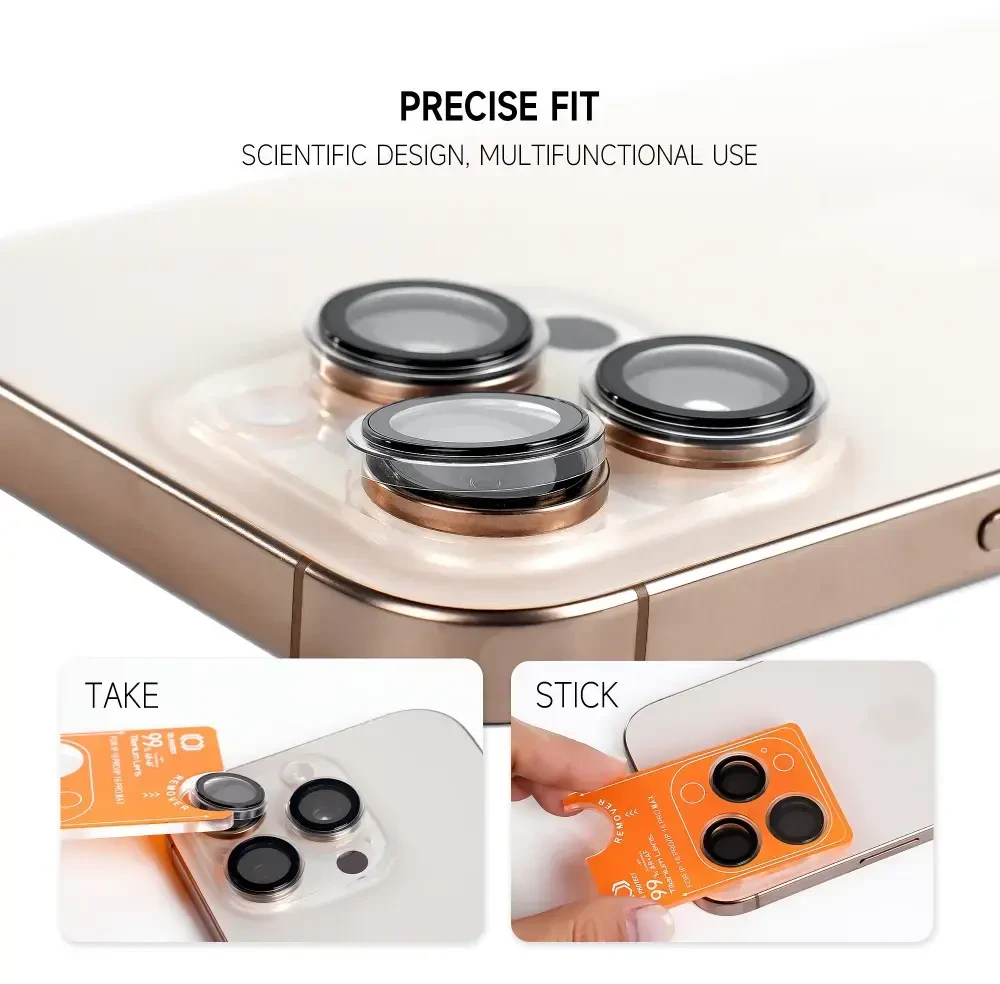 Grūdintas stiklas Tel Protect Titanium Lens 99% AR skirtas Apple iPhone 15/15 Plus skaidrus (objektyvui 2 vnt)