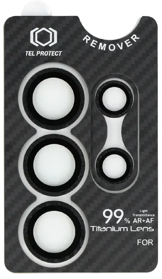 Apsauginis stiklas Tel Protect Titanium Lens 99% AR Aramid Series on camera skirtas Samsung Galaxy S25 Ultra (objektyvui 5 vnt)