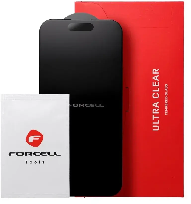 Grūdintas stiklas iPhone 12 PRO MAX Forcell Matt Glass juodas