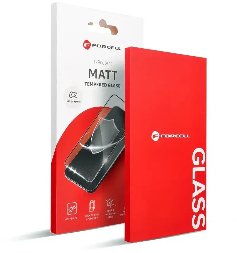 Grūdintas stiklas iPhone 14 PRO Forcell Matt Glass juodas
