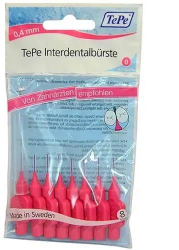 TEPE originalūs rožiniai siūlai, 0 dydžio, 0,4 mm, 8 vnt.
