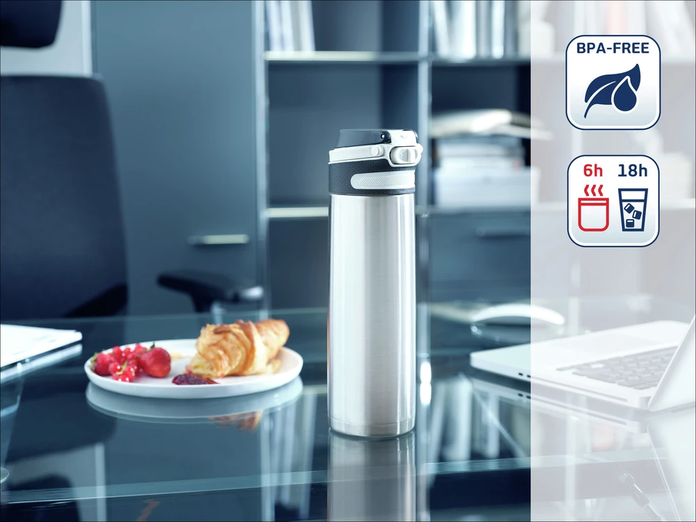 Leifheit 03272 travel mug 600 ml Sidabrinis Nerūdijantis plienas
