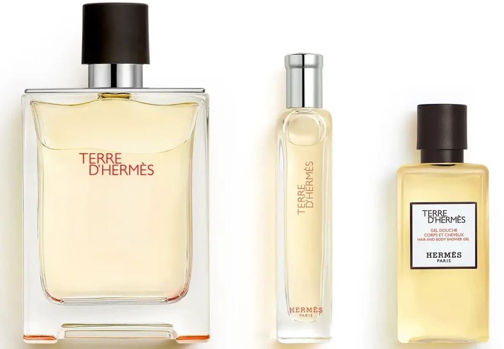 Hermès Terre d’Hermès rinkinys vyrams (kvepalai EDT, 100 ml + kvepalai EDT, 15 ml + dušo želė, 40 ml)