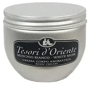 TESORI D'ORIENTE Baltas MUSK kūno kremas, 300 ml