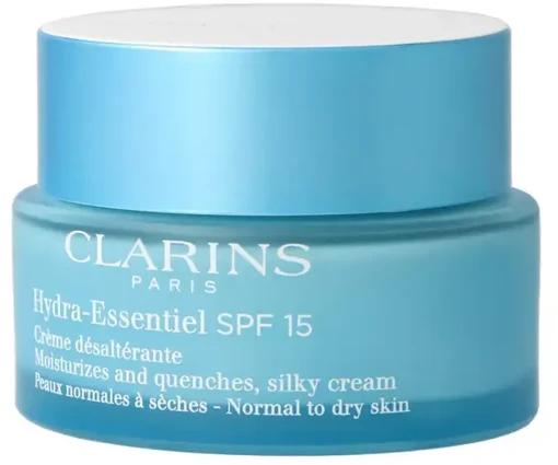 Clarins Hydra-Essentiel SPF15 šilkinis kremas normaliai ir sausai odai 50 ml