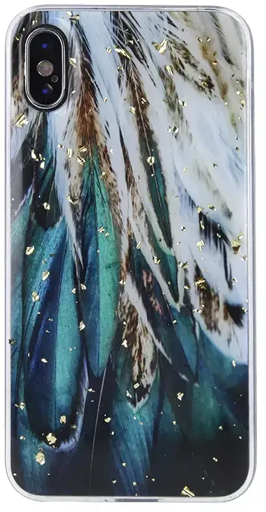 TFO Telforceone Auksinis Glam dėklas, skirtas Xiaomi Redmi 14C 4G / 14C 5G / Redmi A4 / POCO C75 plunksnoms