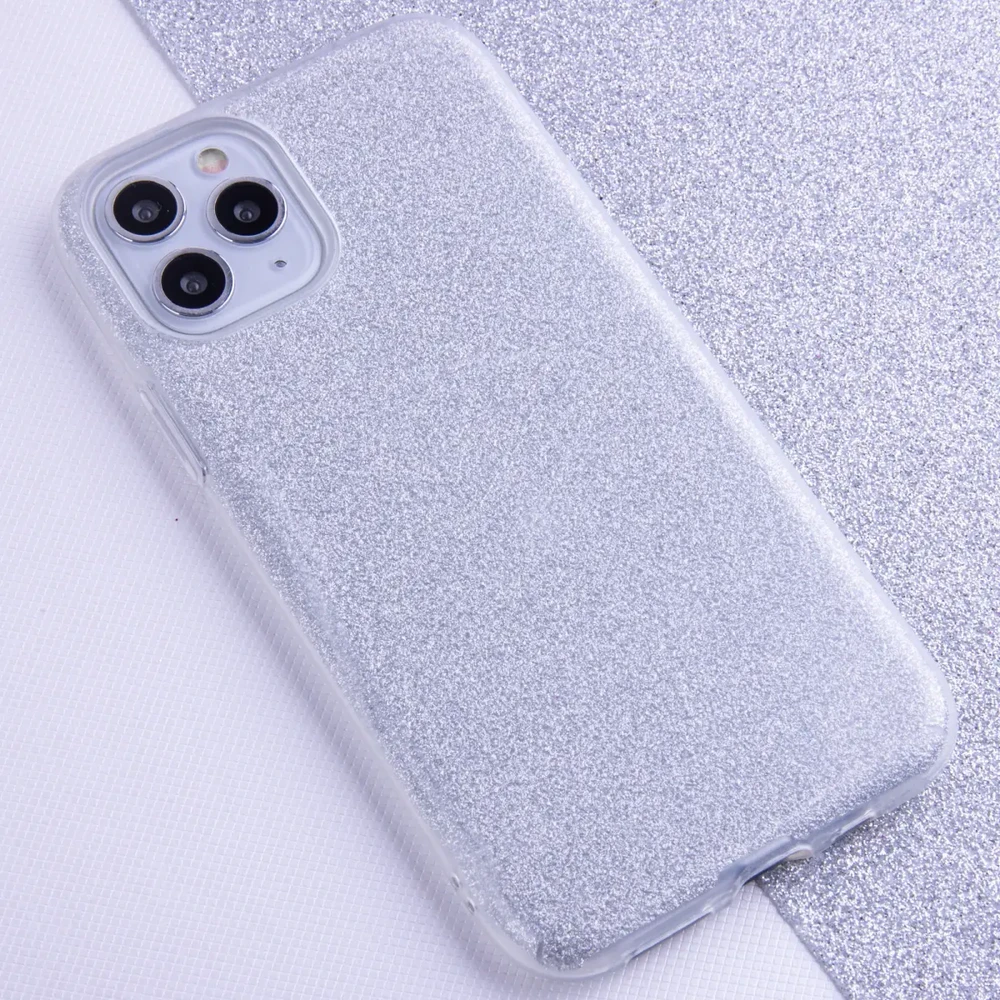 TFO Telforceone Blizgantis 3in1 dėklas Xiaomi Redmi 14C 4G/ 14C 5G / Redmi A4 / POCO C75, sidabrinis