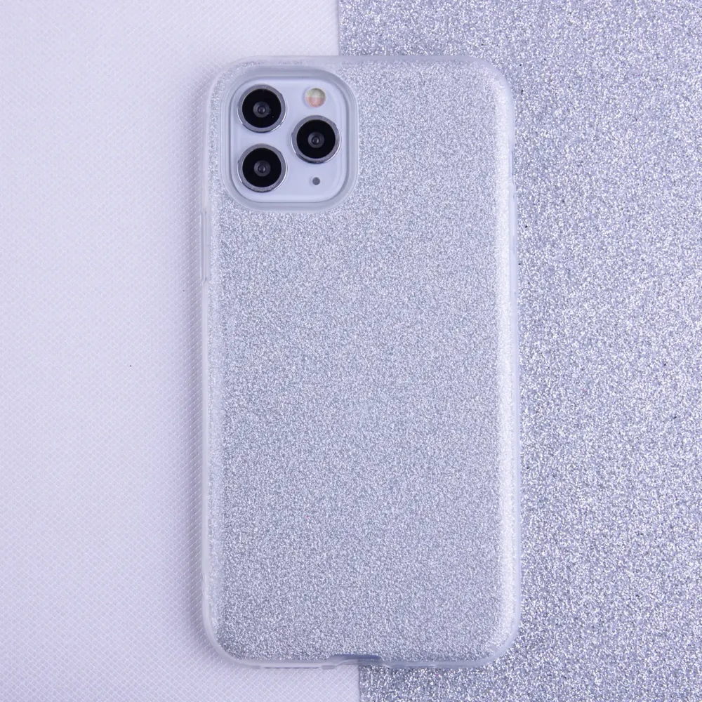 TFO Telforceone Blizgantis 3in1 dėklas Xiaomi Redmi 14C 4G/ 14C 5G / Redmi A4 / POCO C75, sidabrinis
