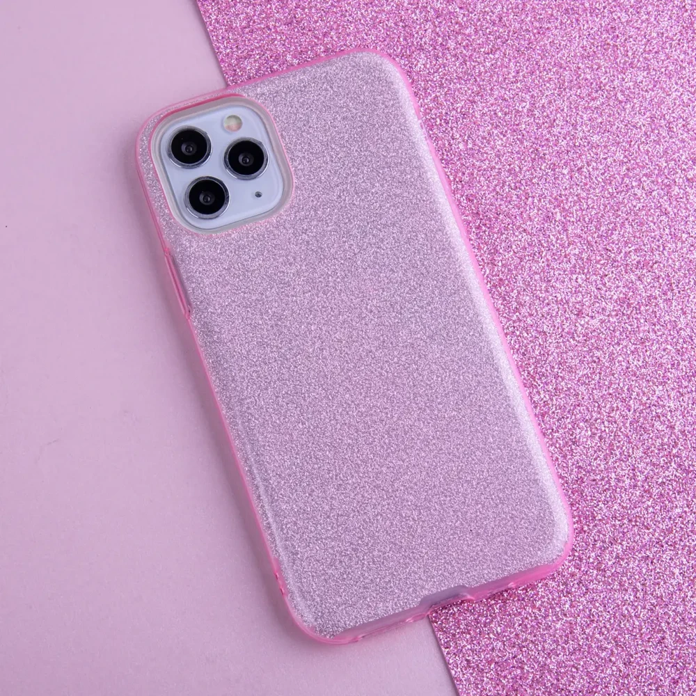 TFO Telforceone Blizgantis 3in1 dėklas Xiaomi Redmi 14C 4G/ 14C 5G / Redmi A4 / POCO C75, rožinis