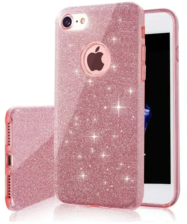 TFO Telforceone Blizgantis 3in1 dėklas Xiaomi Redmi 14C 4G/ 14C 5G / Redmi A4 / POCO C75, rožinis