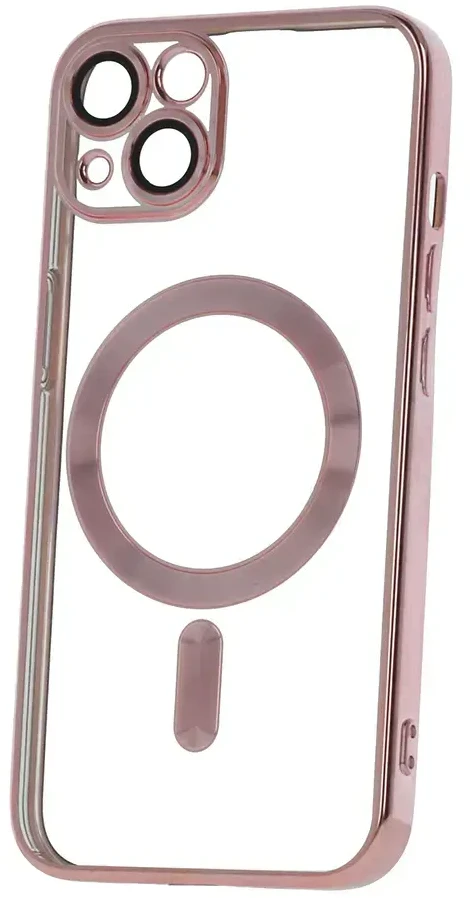 TFO RING Spalvotas chromuotas „Mag“ dėklas, skirtas „iPhone 17 Pro Max 6,9“ telefonui, rožinio aukso spalvos su atviru žiedu.