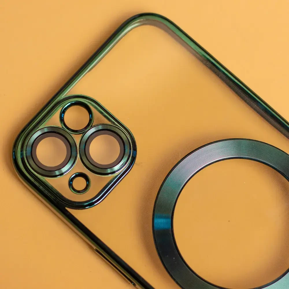 TFO Telforceone Spalvotas chromuotas „Mag“ dėklas, skirtas „iPhone 16e“ / „17e“, žalias