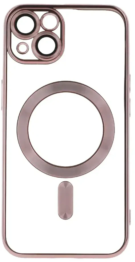 TFO RING Spalvotas chromuotas „Mag“ dėklas, skirtas „iPhone 17 Pro Max 6,9“ telefonui, rožinio aukso spalvos su atviru žiedu.