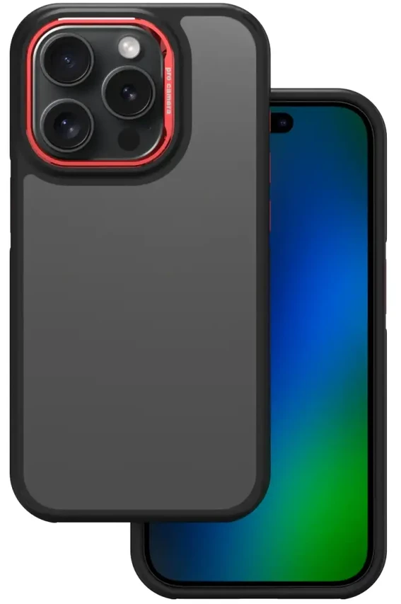TFO Telforceone Crystal Juodas dėklas, skirtas Xiaomi Redmi Note 14 5G (Global) raudonas