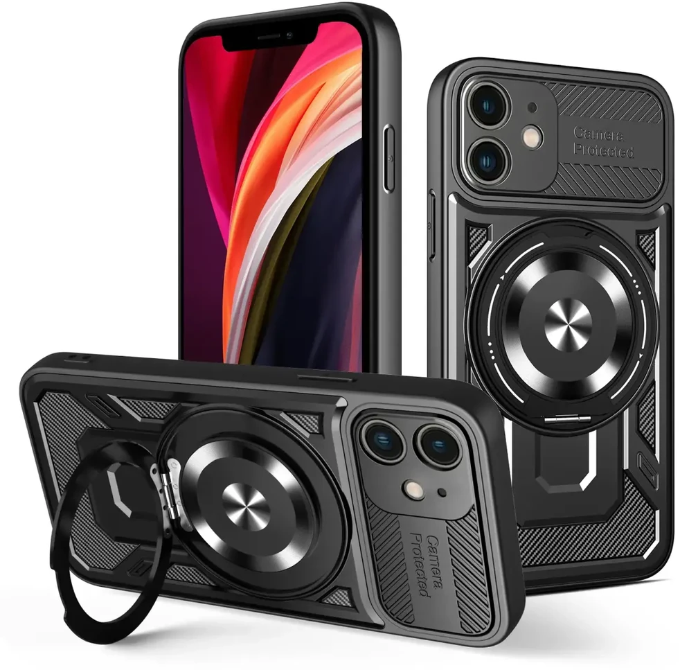 TFO Telforceone „Defender Armor Mag“ dėklas, skirtas „iPhone 12 6,1“; juodas
