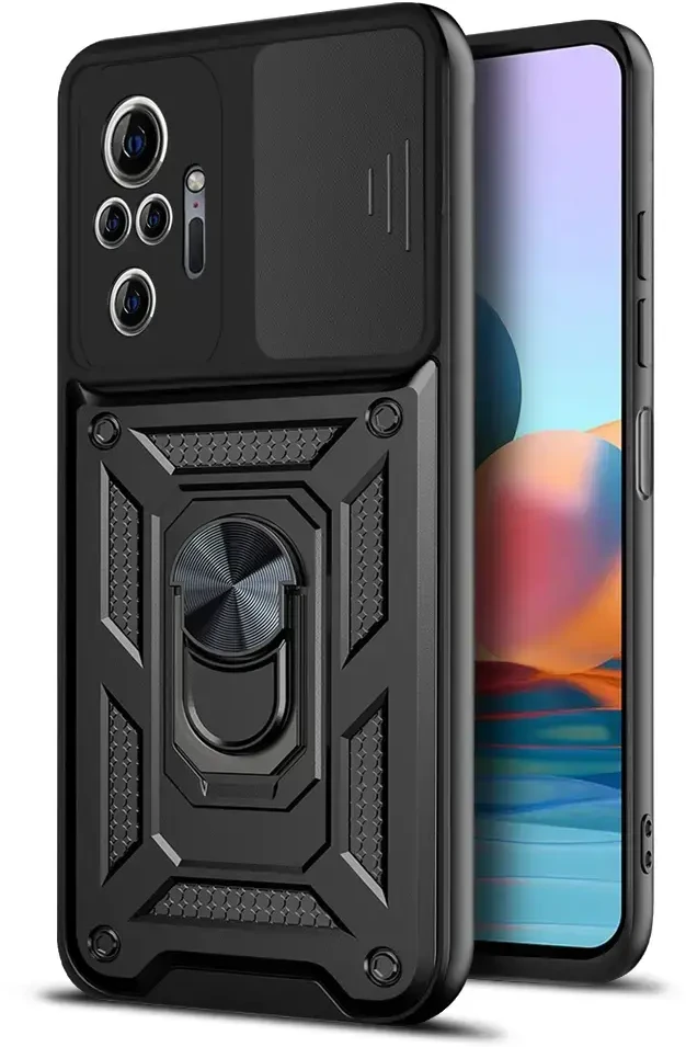 TFO Defender Slide dėklas, skirtas Xiaomi Redmi Note 10 Pro / 10 Pro Max, juodas