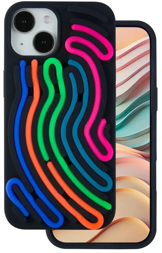 TFO Telforceone „Pasidaryk pats“ gyvatės formos dėklas, skirtas „iPhone 13 6,1“; juodas
