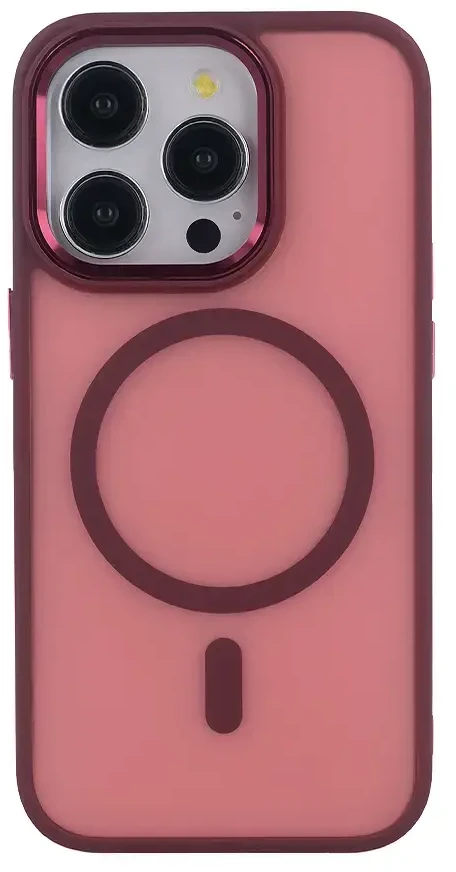 TFO Telforceone „Frozen Mag“ dėklas, skirtas „iPhone 17 Pro Max 6,9“ / „18 Pro Max 6,9“ su raudonu atviru žiedu